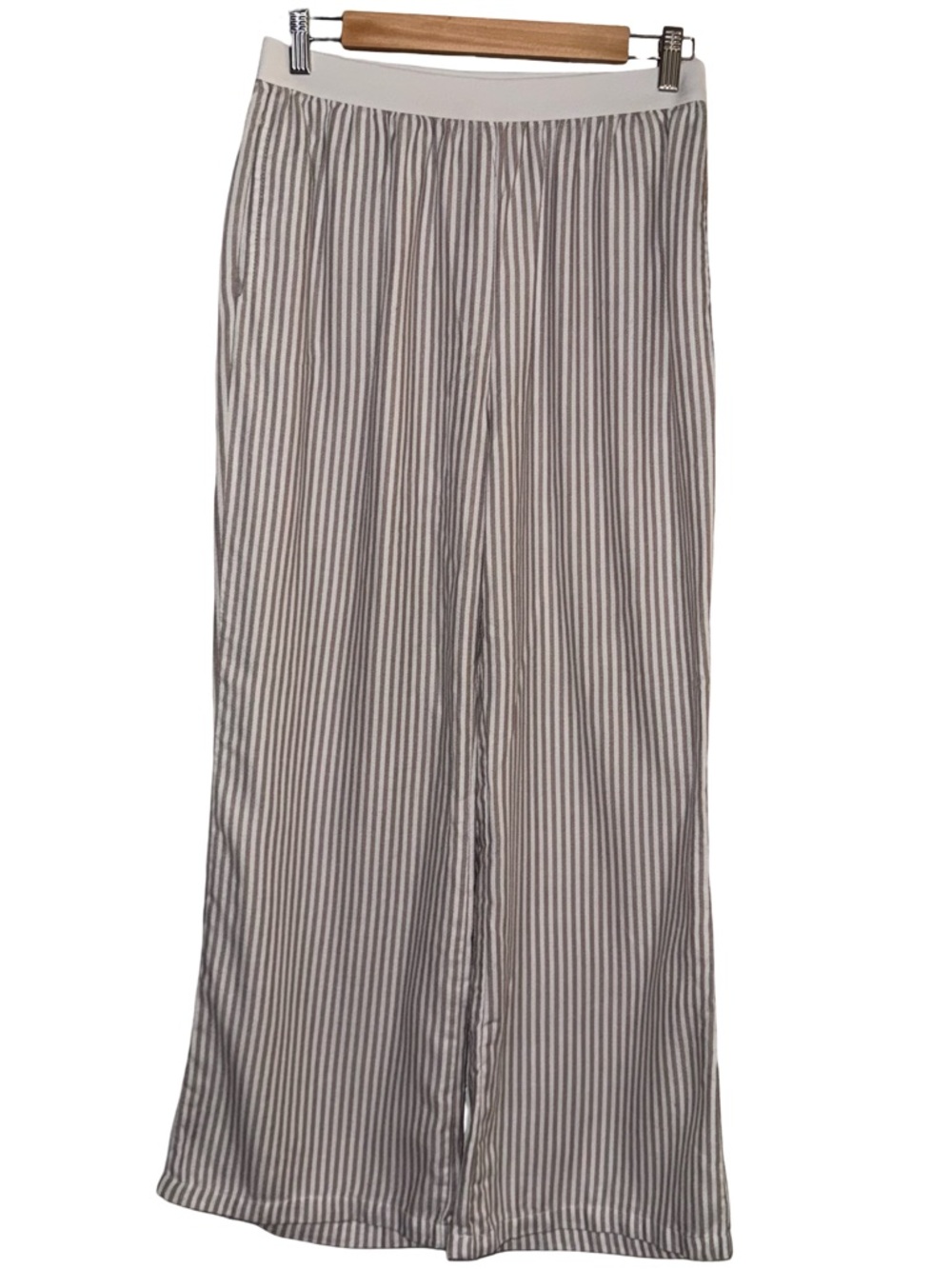 Sincerely Jules M Striped Wide Leg Pants Elastic Waist Coastal Lounge Beach - Picture 3 of 6